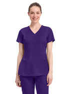 Women's 4-Pocket Monica V-Neck Top - 2500 - Grape