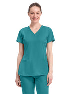 Women's 4-Pocket Monica V-Neck Top - 2500 - Teal