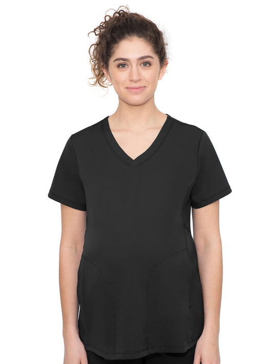 Women's 2-Pocket Mila Moisture Wicking Maternity Top - 2510 - Black