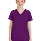 Women's 3-Pocket Mariah Rib V-Neck Top - 2530 - Eggplant