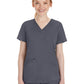 Women's 3-Pocket Mariah Rib V-Neck Top - 2530 - Pewter