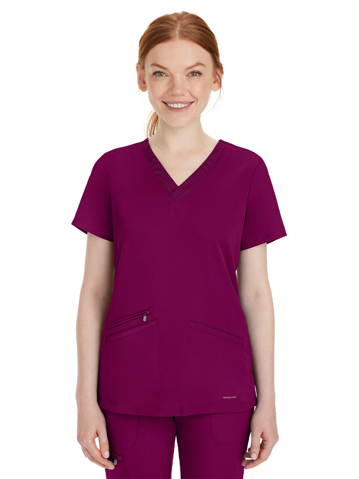 Women's 3-Pocket Mariah Rib V-Neck Top - 2530 - Wine