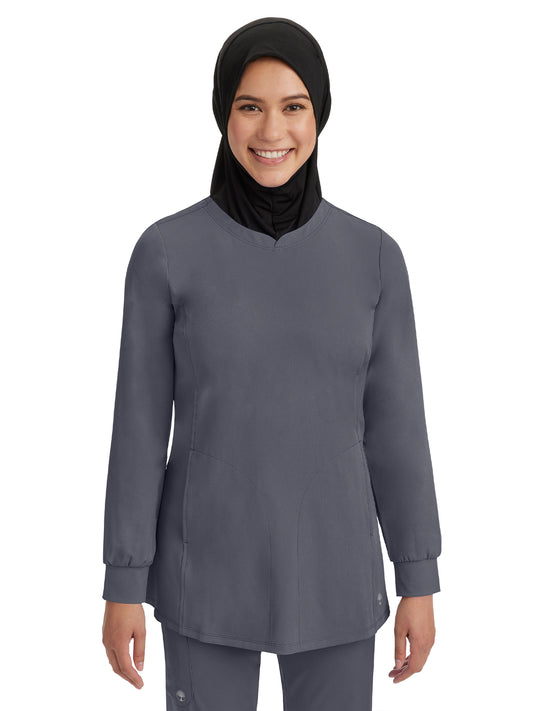 Women's Long Sleeve Top - 4001 - Pewter