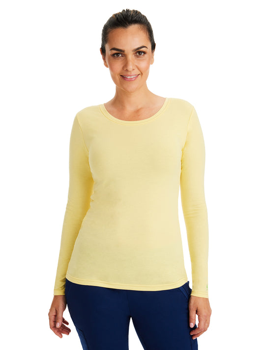 Women's Pocketless Melissa Long Sleeve Underscrub Tee - 5047 - Canary
