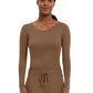 Women's Pocketless Melissa Long Sleeve Underscrub Tee - 5047 - French Brown