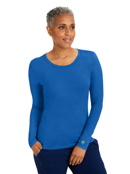 Women's Pocketless Melissa Long Sleeve Underscrub Tee - 5047 - Royal