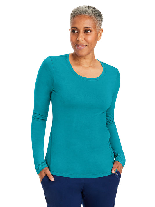 Women's Pocketless Mackenzie Crew Neck Underscrub Tee - 5051 - Teal