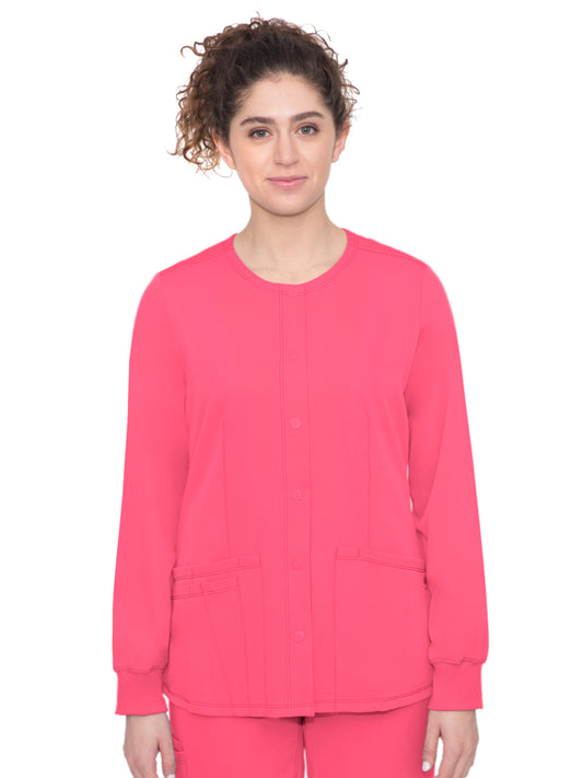 Women's 4-Pocket Megan Snap Front Jacket - 5500 - Carnation Pink