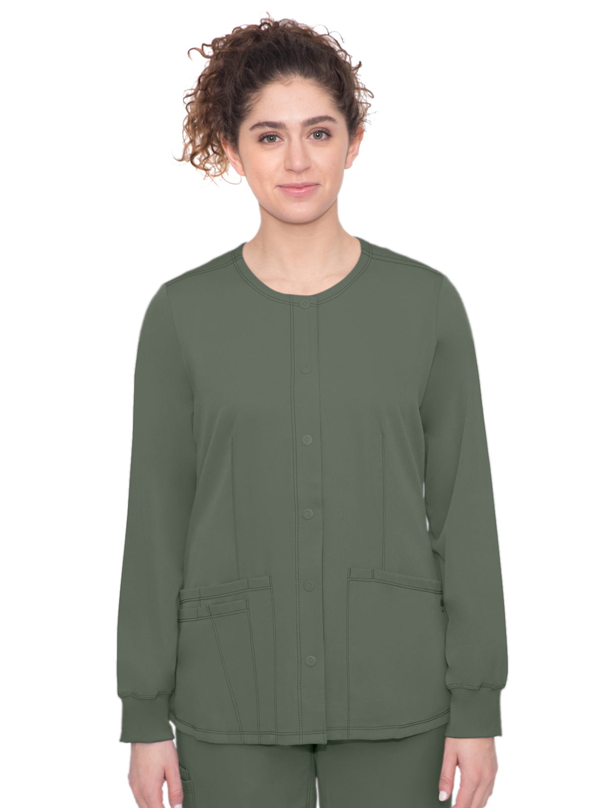 Women's 4-Pocket Megan Snap Front Jacket - 5500 - Olive