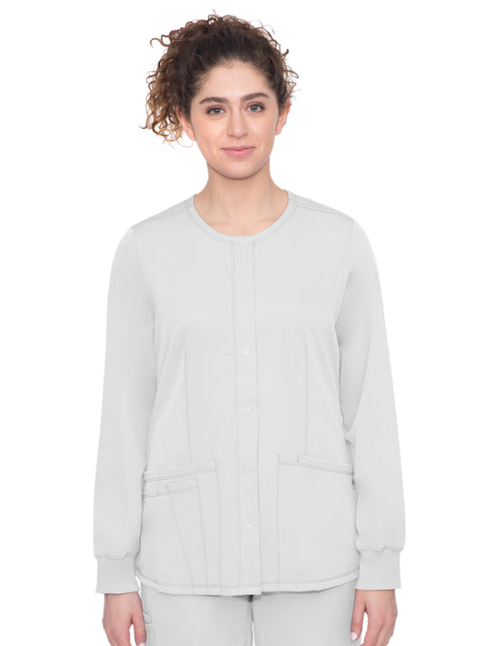 Women's 4-Pocket Megan Snap Front Jacket - 5500 - White