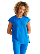 Women's 2-Pocket Jayden Camo Top - 602 - Royal
