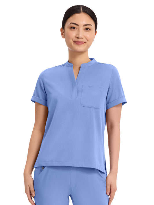 Women's 1-Pocket Macy Mandarin Top - 650 - Ceil