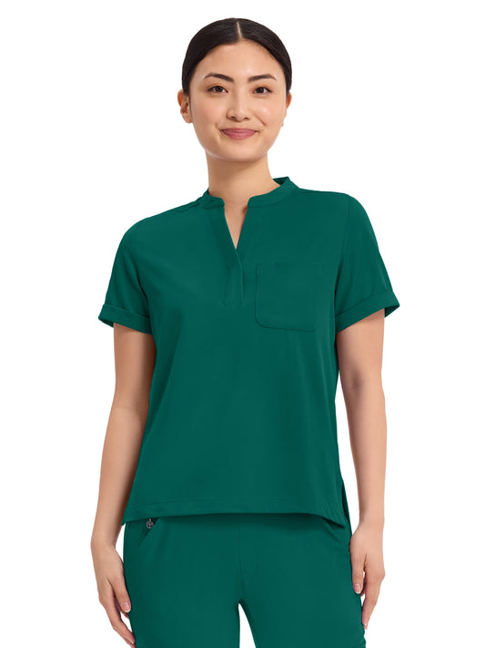 Women's 1-Pocket Macy Mandarin Top - 650 - Hunter