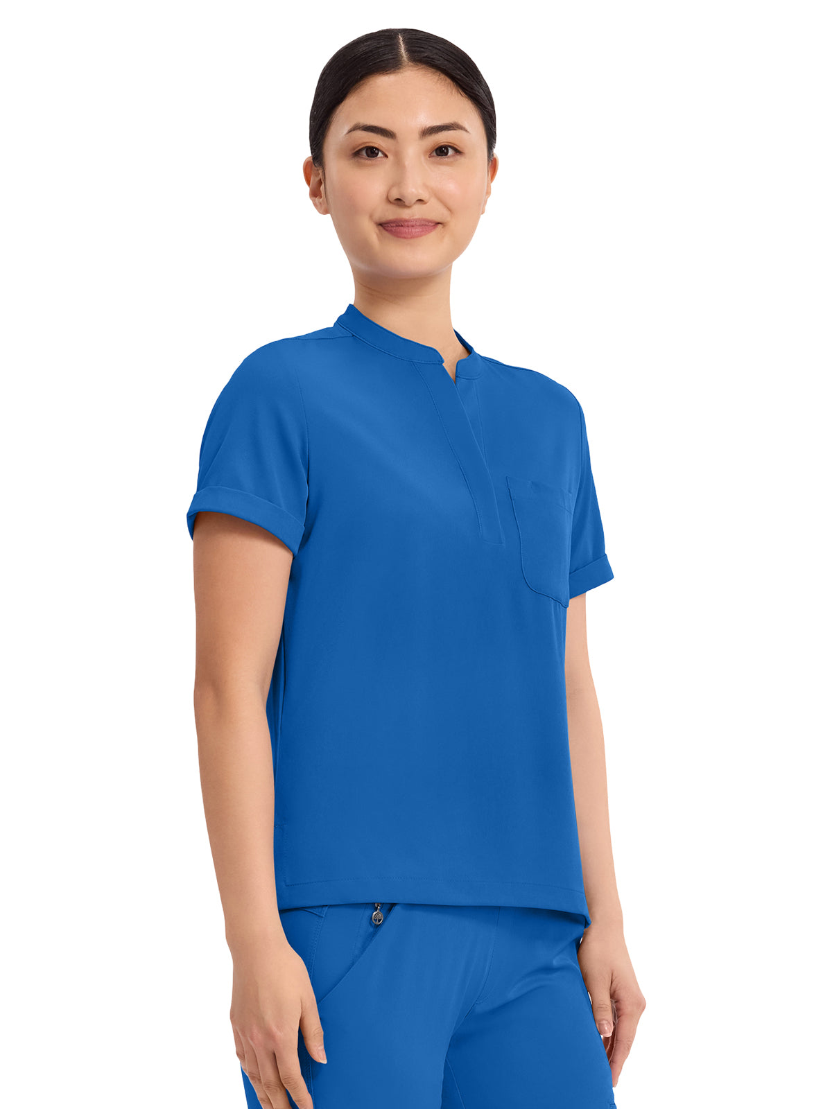 Women's 1-Pocket Macy Mandarin Top - 650 - Royal