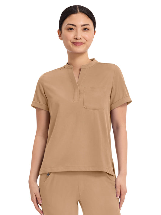 Women's 1-Pocket Macy Mandarin Top - 650 - Sand Dunes