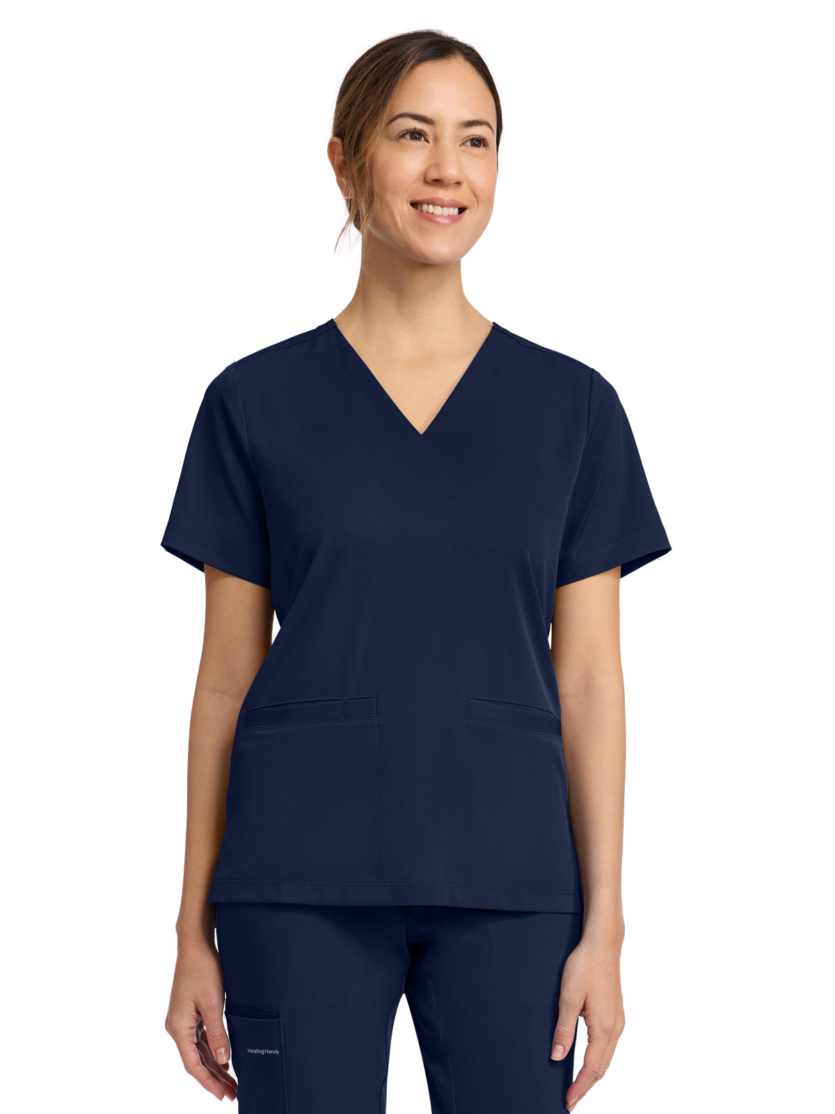 Women's 3-Pocket V-Neck Top - 653 - Navy
