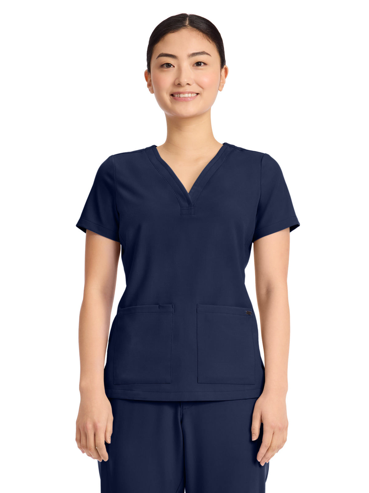 Women's 3-Pocket Y-Neck Top - 751 - Navy