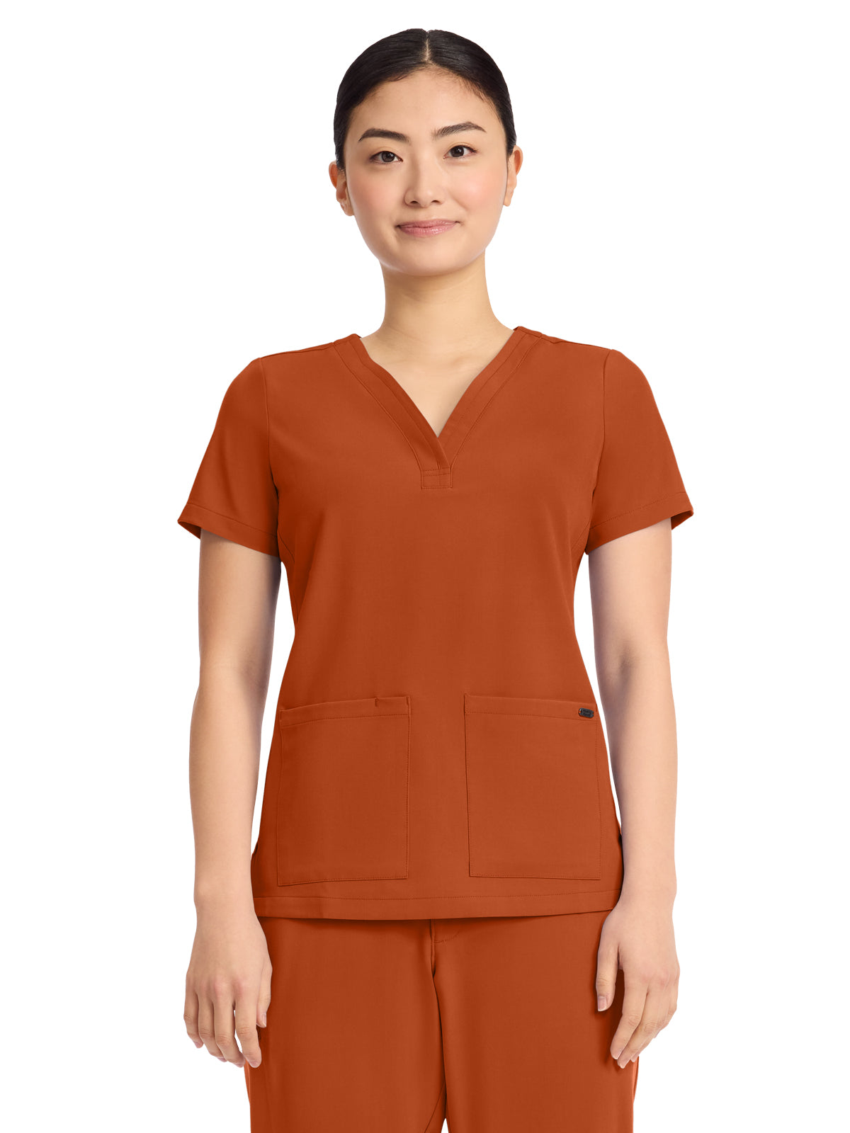 Women's 3-Pocket Y-Neck Top - 751 - Warm Sunrise