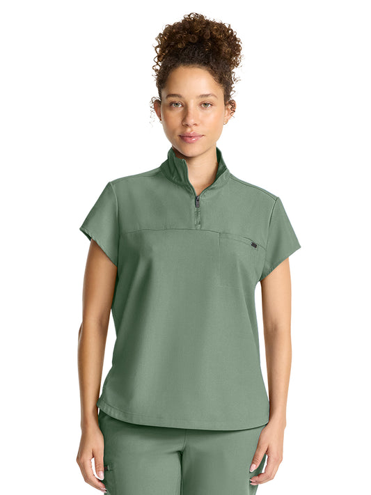 Women's 1-Pocket Partial Zip Top - 752 - Acadia Green