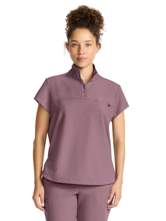 Women's 1-Pocket Partial Zip Top - 752 - Elderberry