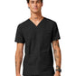 Men's 4-Pocket V-Neck Scrub Top - 753 - Black