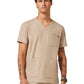 Men's 4-Pocket V-Neck Scrub Top - 753 - Desert Taupe