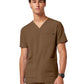 Men's 4-Pocket V-Neck Scrub Top - 753 - French Brown