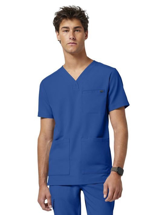 Men's 4-Pocket V-Neck Scrub Top - 753 - Royal
