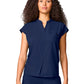 Women's 1-Pocket Mandarin Collar Top - 757 - Navy