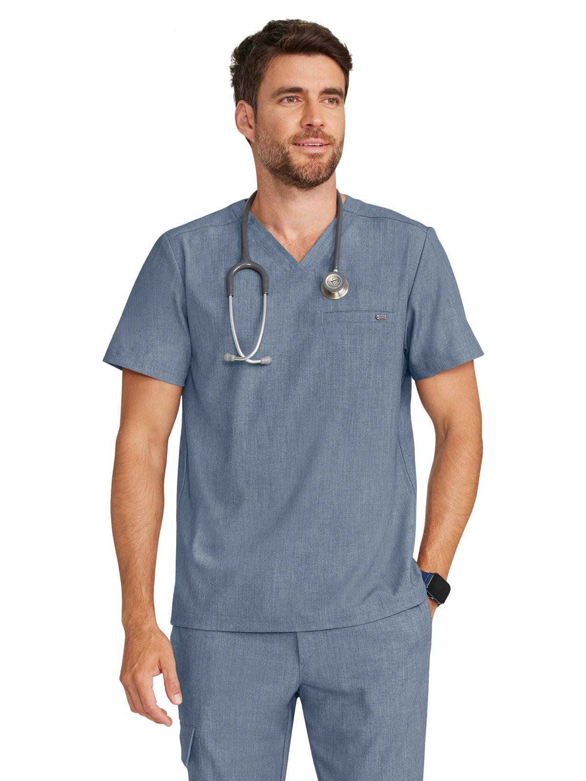 Men's 1-Pocket V-Neck Top - 758 - Twilight Blue