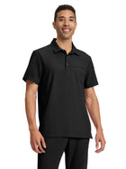 Men's 3-Pocket Polo Collar Top - 759 - Black