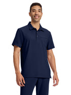 Men's 3-Pocket Polo Collar Top - 759 - Navy