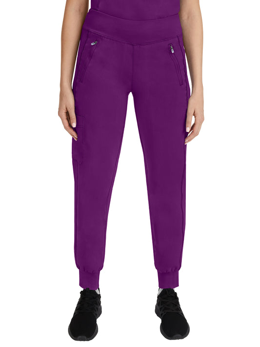 Women's 6-Pocket Tara Yoga Waistband Pant - 9233 - Eggplant