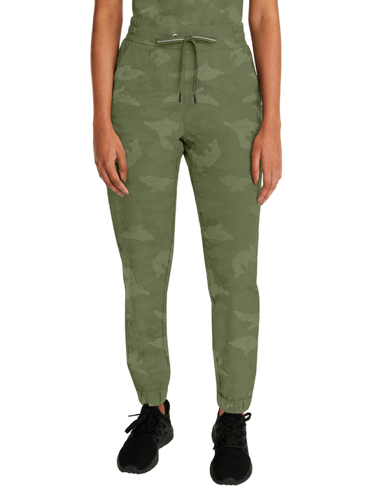 Women's 5-Pocket Tate Modern Fit Camo Pant - 9350 - Olive