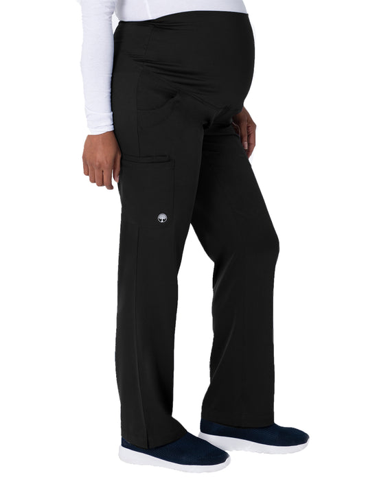 Women's 6-Pocket Rose Moisture Wicking Maternity Pant - 9510 - Black