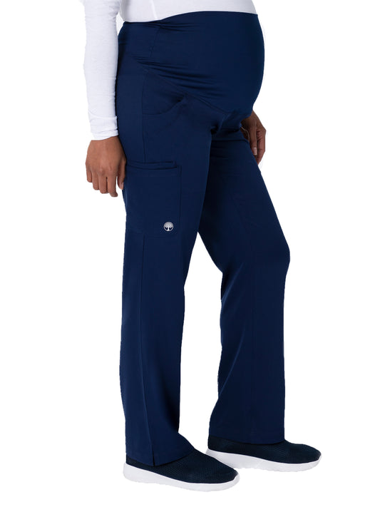 Women's 6-Pocket Rose Moisture Wicking Maternity Pant - 9510 - Navy