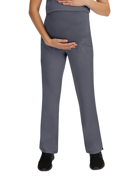 Women's 6-Pocket Rose Moisture Wicking Maternity Pant - 9510 - Pewter