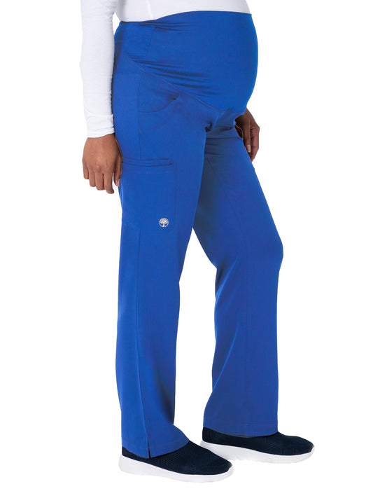 Women's 6-Pocket Rose Moisture Wicking Maternity Pant - 9510 - Royal