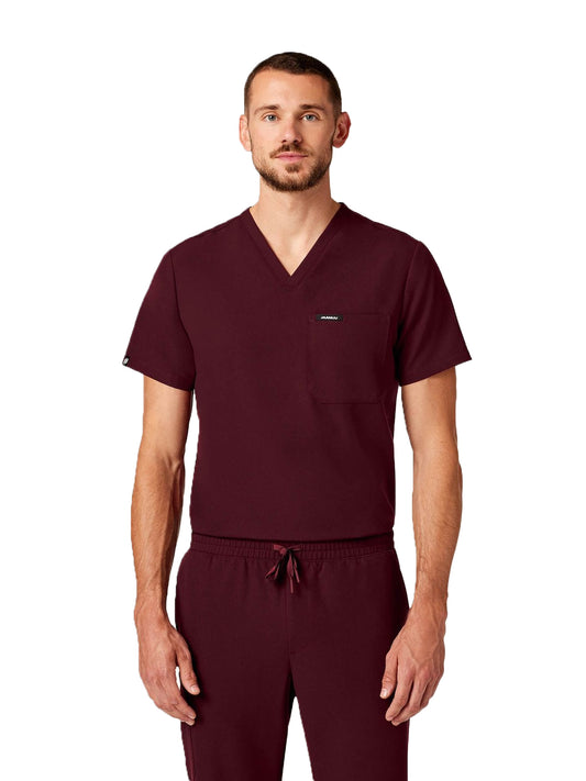 Men's Tuckable V-Neck Holmes Top - M10001 - Burgundy