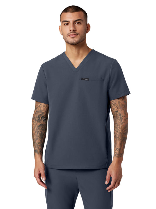 Men's 3-Pocket V-Neck Platt Top - M10002 - Carbon Gray