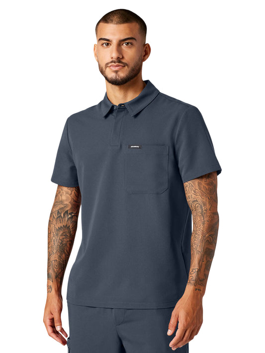Men's Collared Neckline Classic Axis Top - M10005 - Carbon Gray
