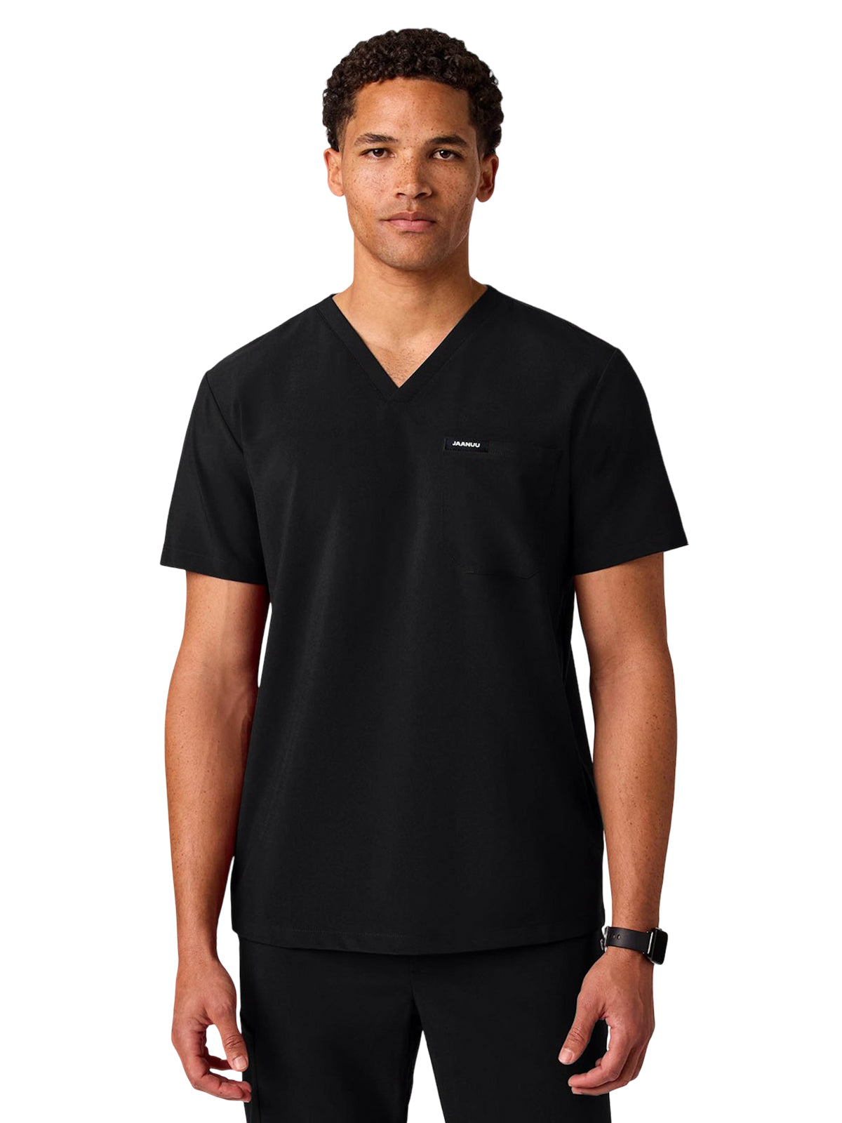 Men's 1-Pocket Holmes Scrub Top - M10025 - Black