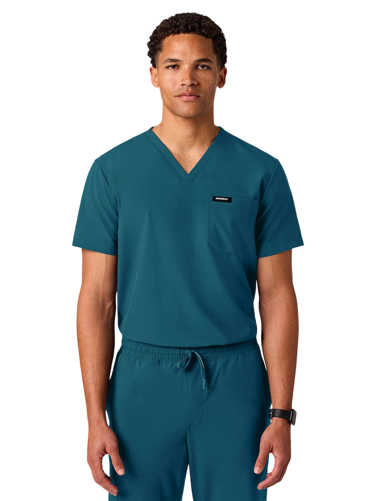 Men's 1-Pocket Holmes Scrub Top - M10025 - Caribbean Blue