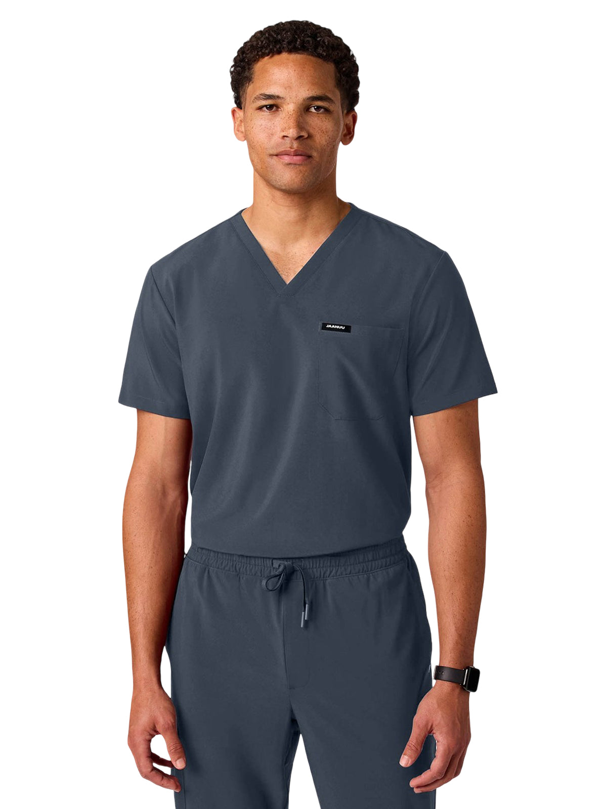 Men's 1-Pocket Holmes Scrub Top - M10025 - Carbon Gray