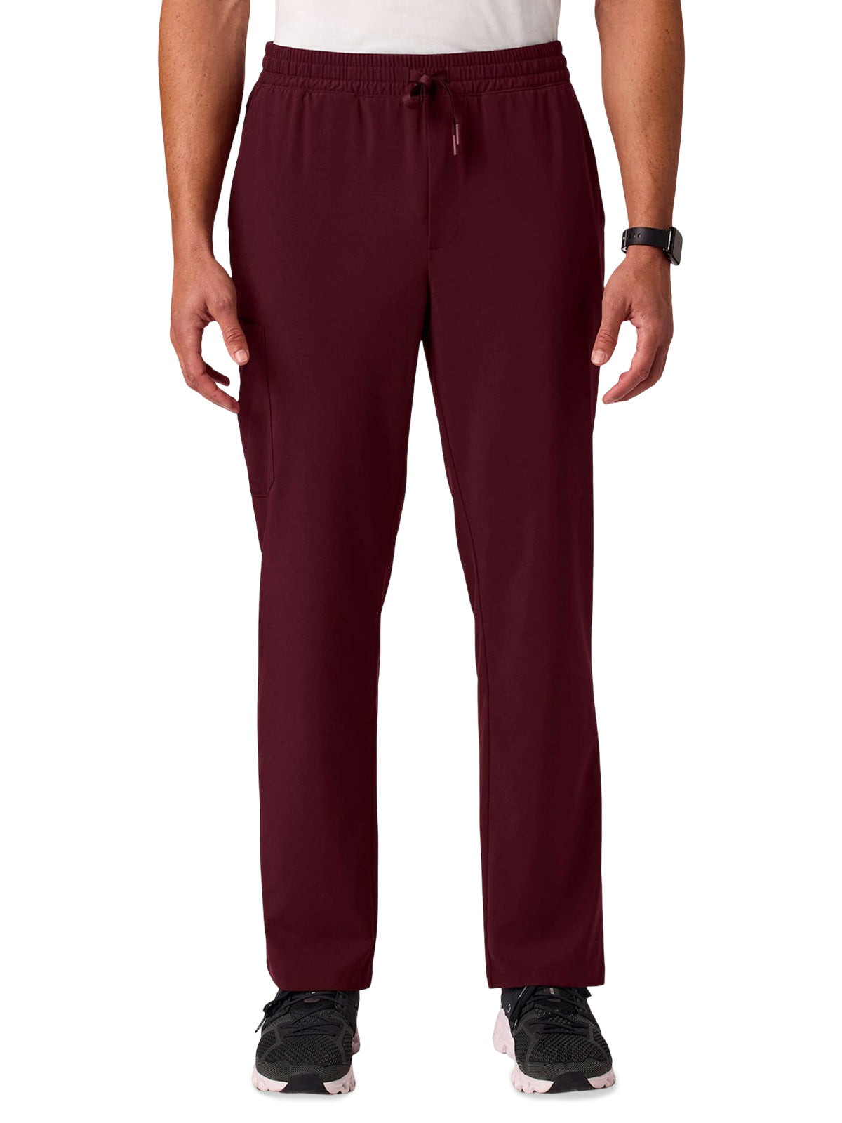 Men's 6-Pocket Rhodes Straight Leg Scrub Pant - M20023 - Burgundy