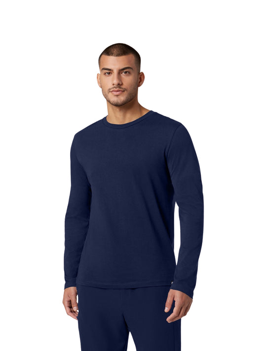 Men's Longsleeve Breathable Crewneck Regen Underscrub Tee - M30002U - Midnight Navy