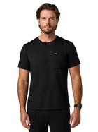 Men's One-Pocket Finn Crewneck ULTRAsoft Scrub Top - M30003 - Black