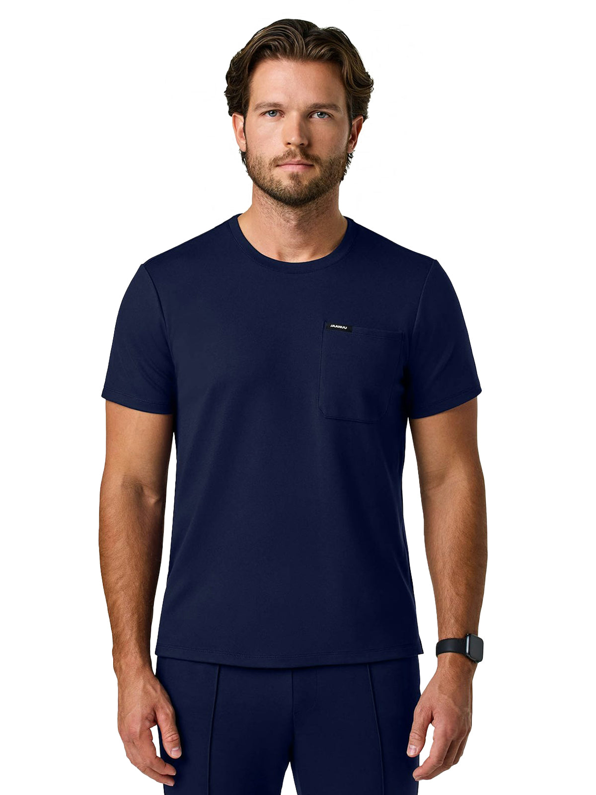 Men's One-Pocket Finn Crewneck ULTRAsoft Scrub Top - M30003 - Midnight Navy