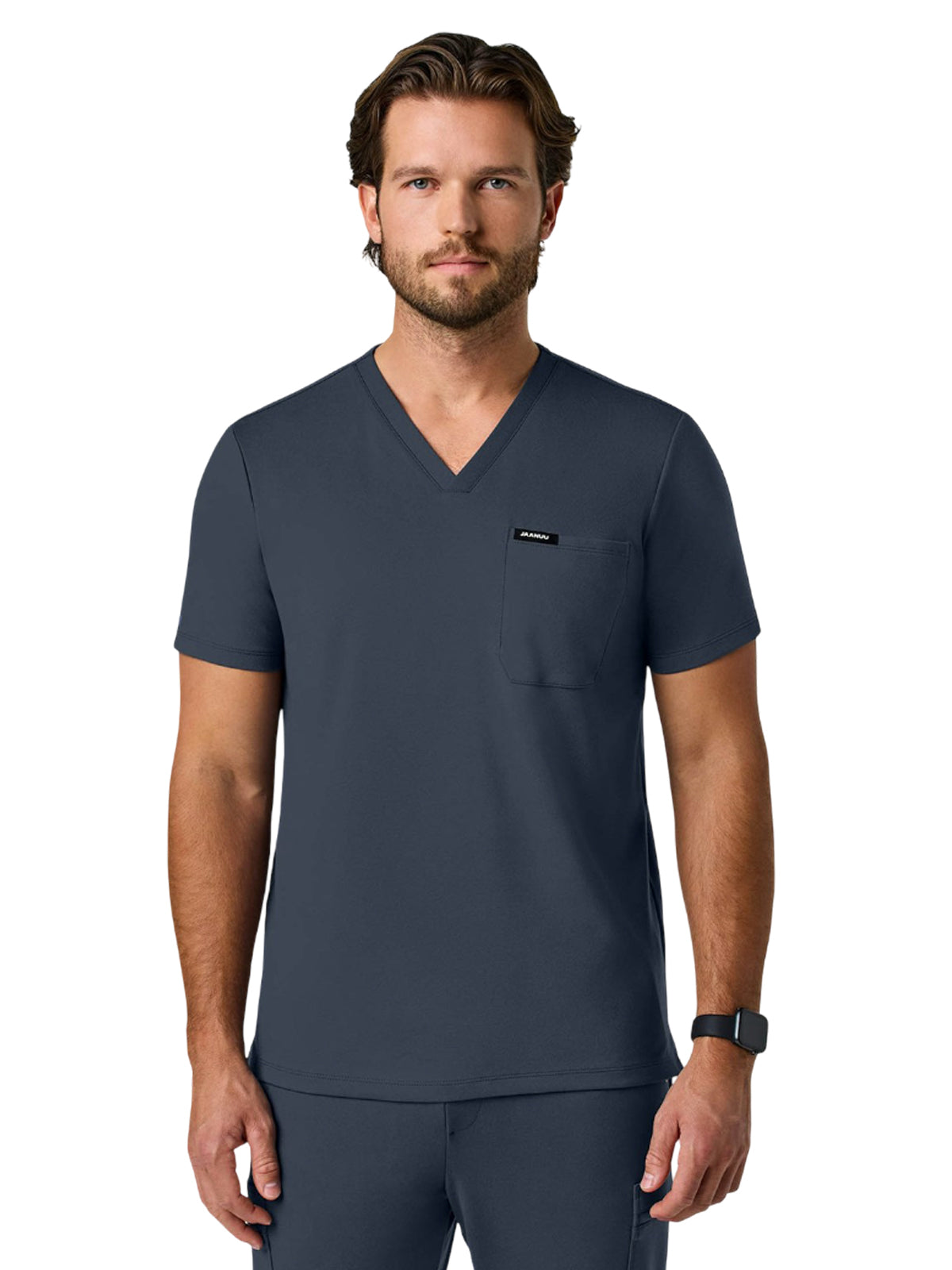 Men's 1-Pocket Asher Scrub Top - M30008 - Carbon Gray