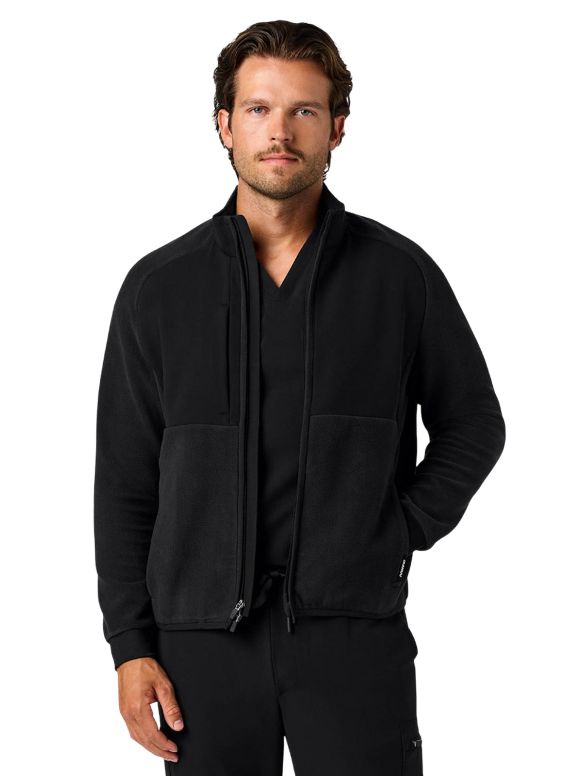 Men's Three-Pocket Cloud Hybrid Fleece Jacket - M60016 - Black